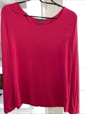 Eileen Fisher Long-Sleeve Scoop Neck XL